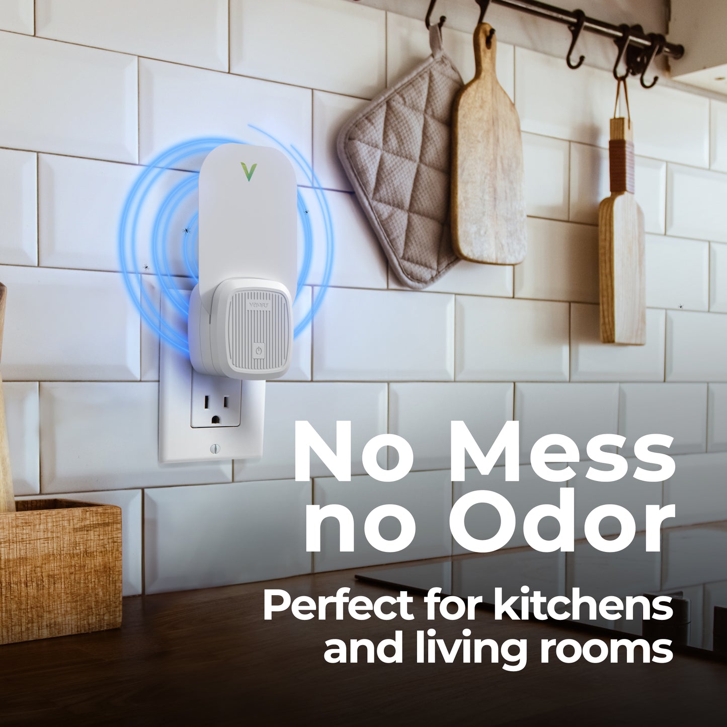 VEYOFLY Fruit Fly Trap Indoor, HouseFly Trap VF01 - Kit 1x Device + 3x Refills