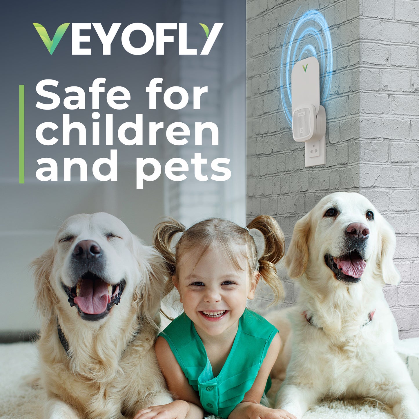 VEYOFLY Fruit Fly Trap Indoor, HouseFly Trap VF01 - Kit 1x Device + 3x Refills